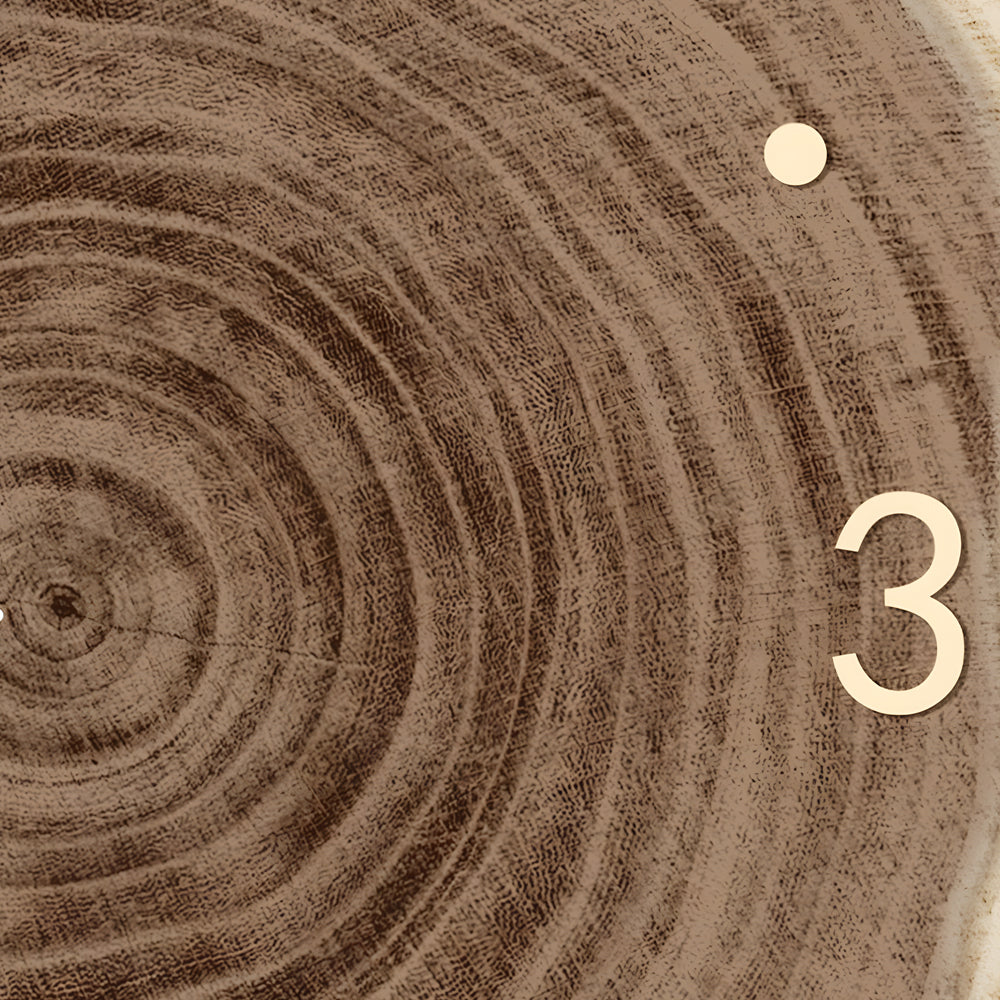 Farmhouse Wood Slice Tree Stump Wall Clock with LED Light