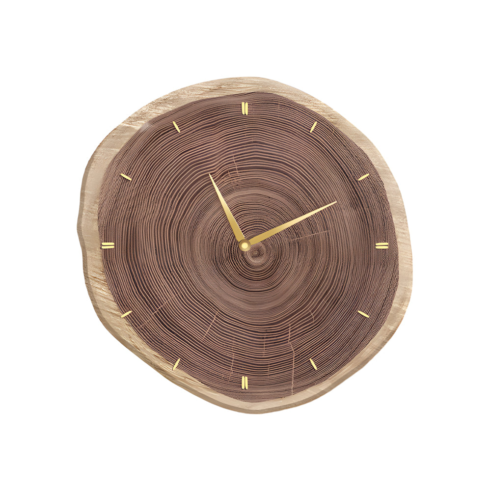 Farmhouse Wood Slice Tree Stump Wall Clock with LED Light