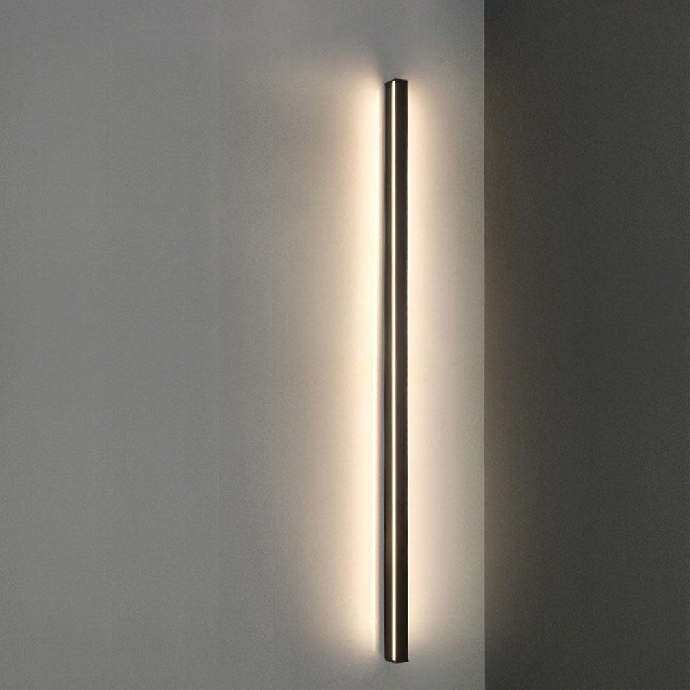 Minimalist Black LED Linear Outdoor Wall Sconce