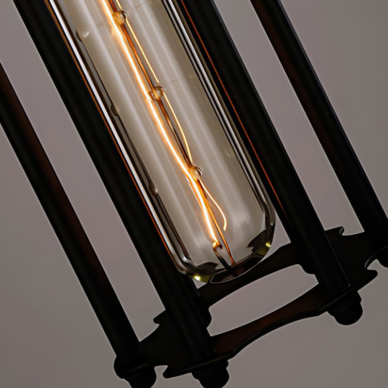 Vintage Industrial Tube Pendant Light - Iron Ceiling Fixture