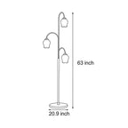 French Three-Light Arc Tulip Floor Lamp
