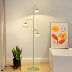 French Three-Light Arc Tulip Floor Lamp