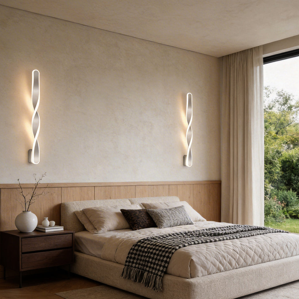 Spiral Twisted LED Wall Light - Modern Home Decor Accent