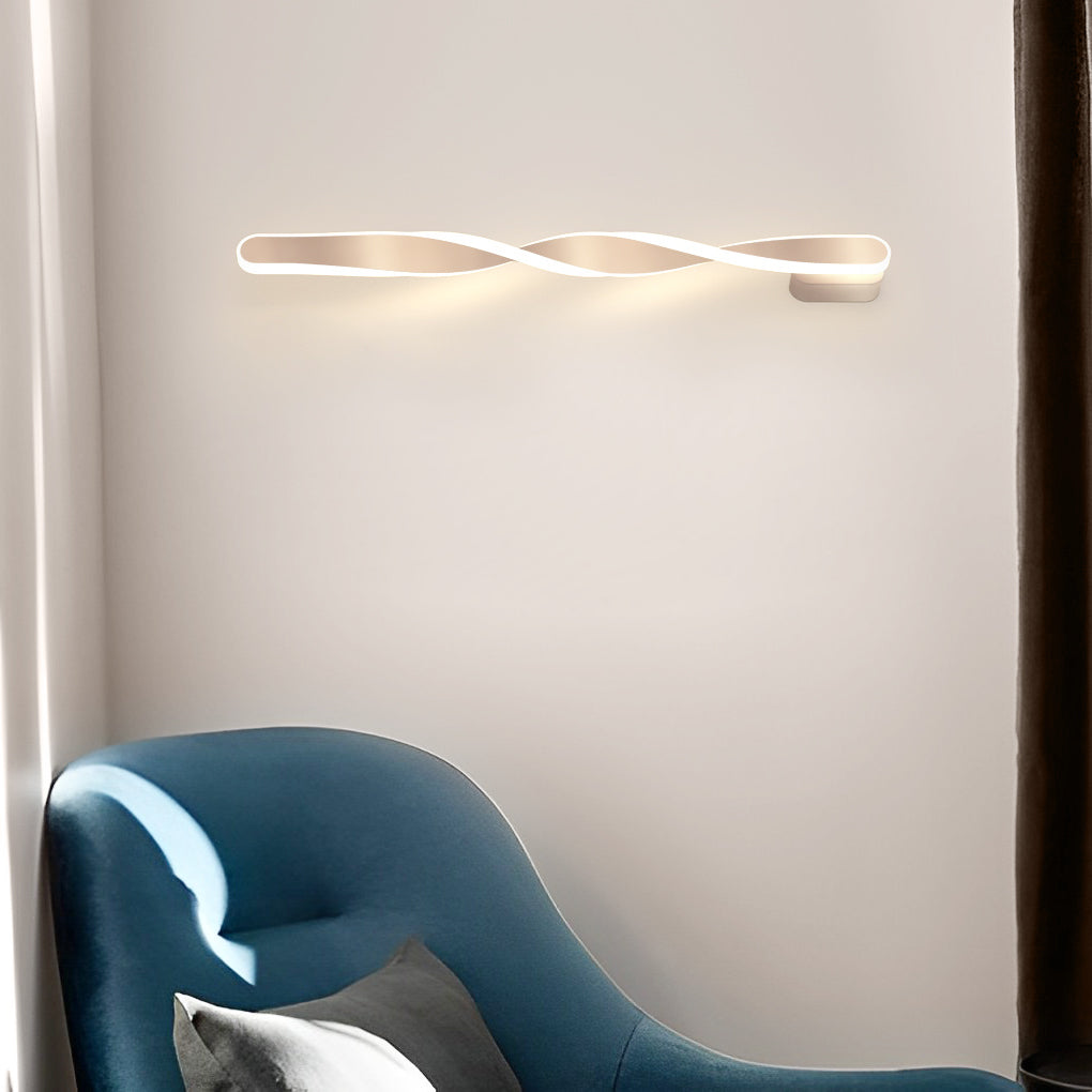 Spiral Twisted LED Wall Light - Modern Home Decor Accent