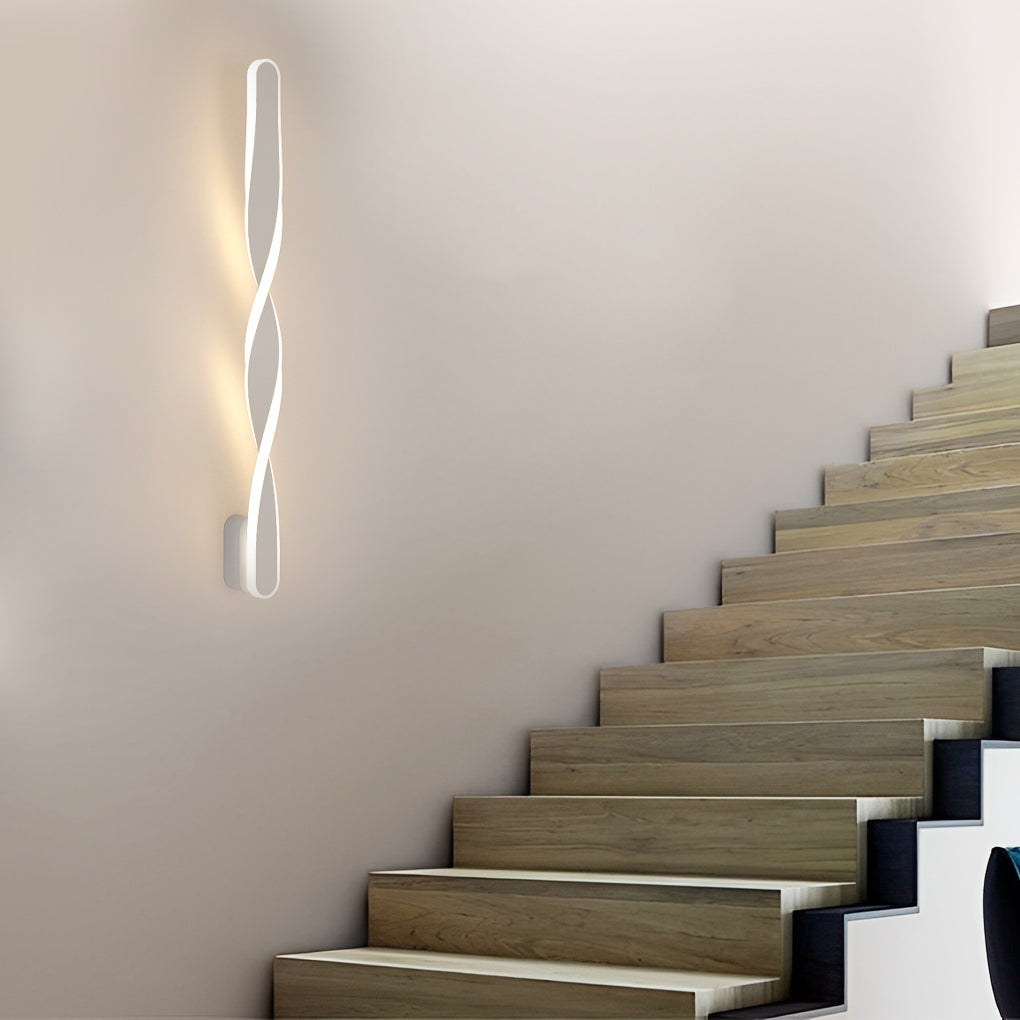 Spiral Twisted LED Wall Light - Modern Home Decor Accent