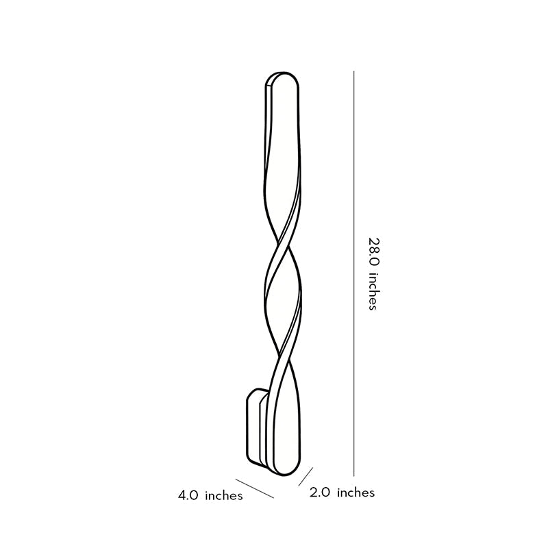 Spiral Twisted LED Wall Light - Modern Home Decor Accent