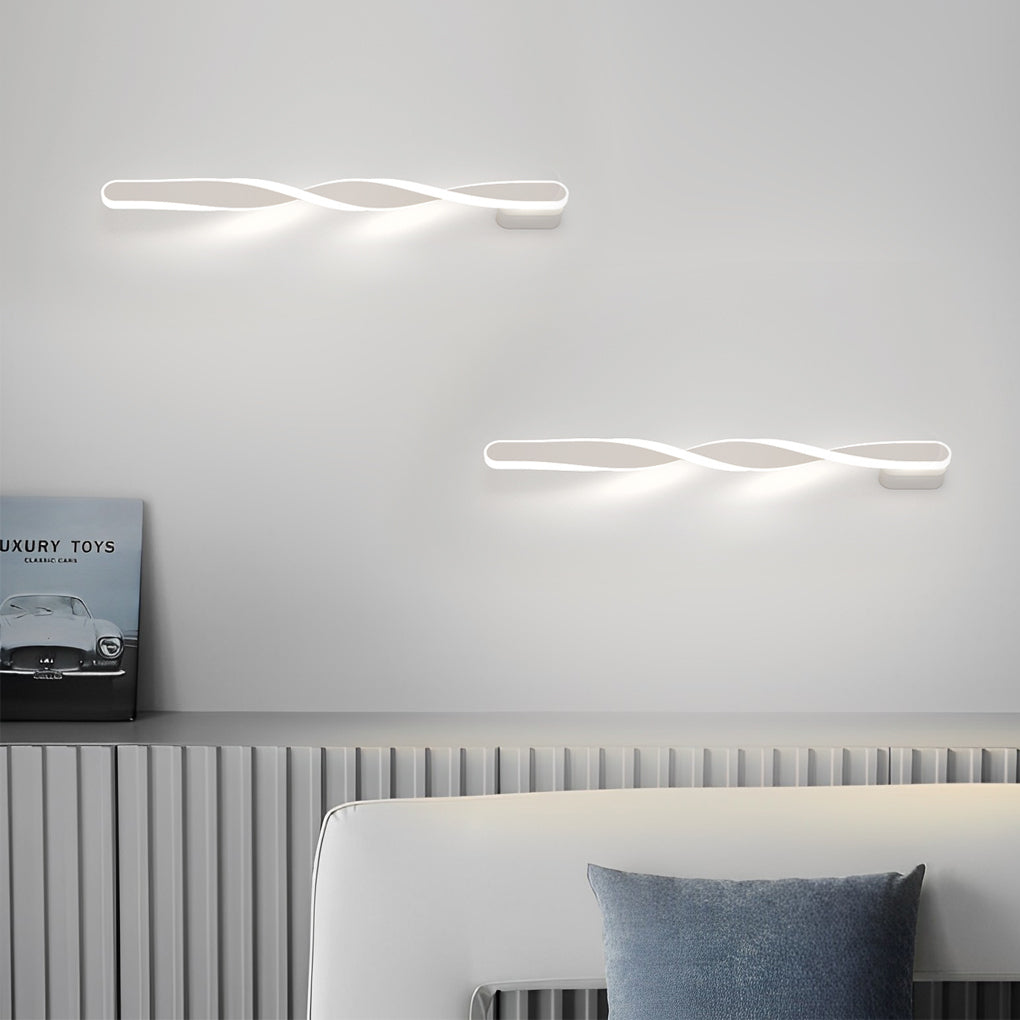 Spiral Twisted LED Wall Light - Modern Home Decor Accent