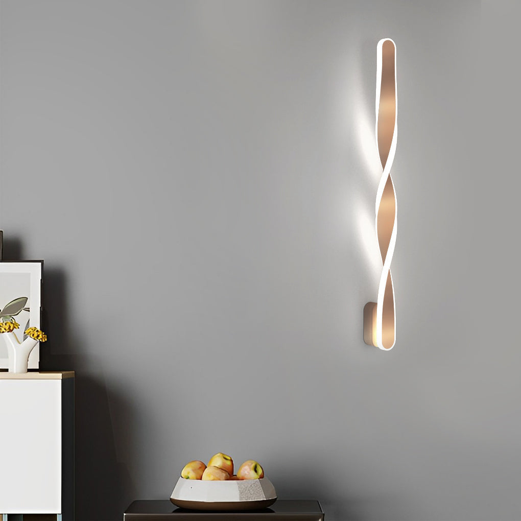 Spiral Twisted LED Wall Light - Modern Home Decor Accent