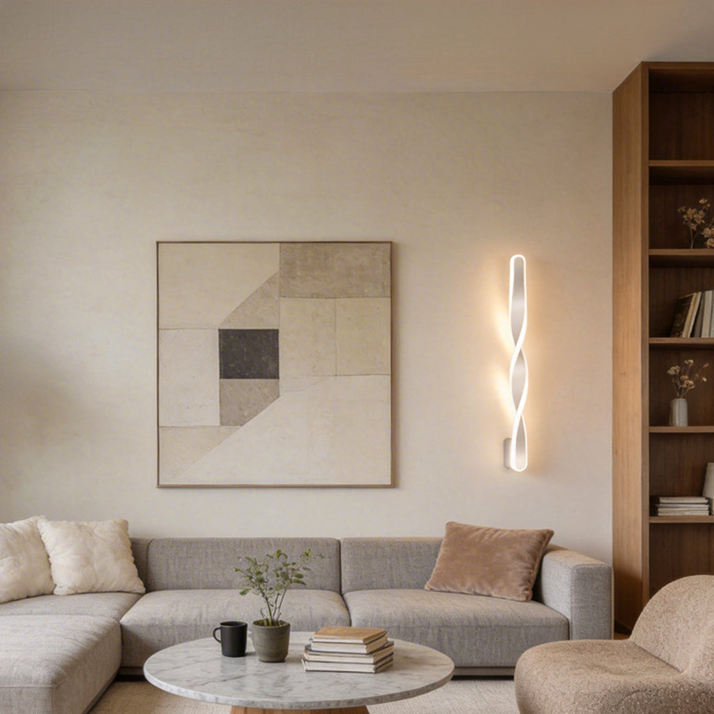 Spiral Twisted LED Wall Light - Modern Home Decor Accent