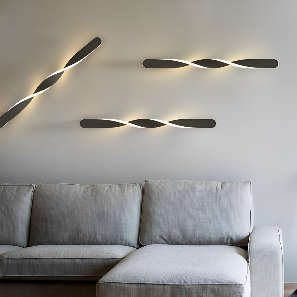 Spiral Twisted LED Wall Light - Modern Home Decor Accent