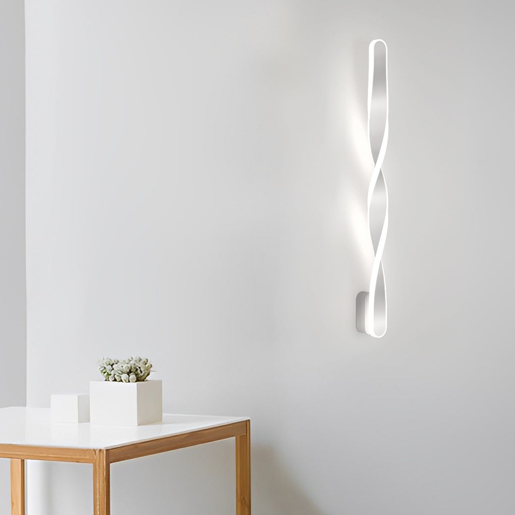 Spiral Twisted LED Wall Light - Modern Home Decor Accent