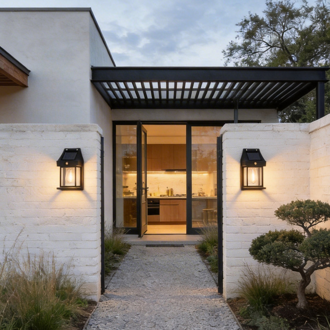 Premium Wall-Mounted Solar Lantern with Motion Sensor and Tungsten Bulb