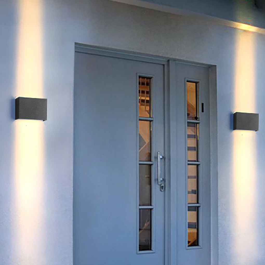 Modern Square Up/Down Wall Light - Illuminated Decorative Lamp