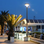 Premium Waterproof Solar LED Street Light - Black Pole Lamp