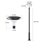Premium Waterproof Solar LED Street Light - Black Pole Lamp
