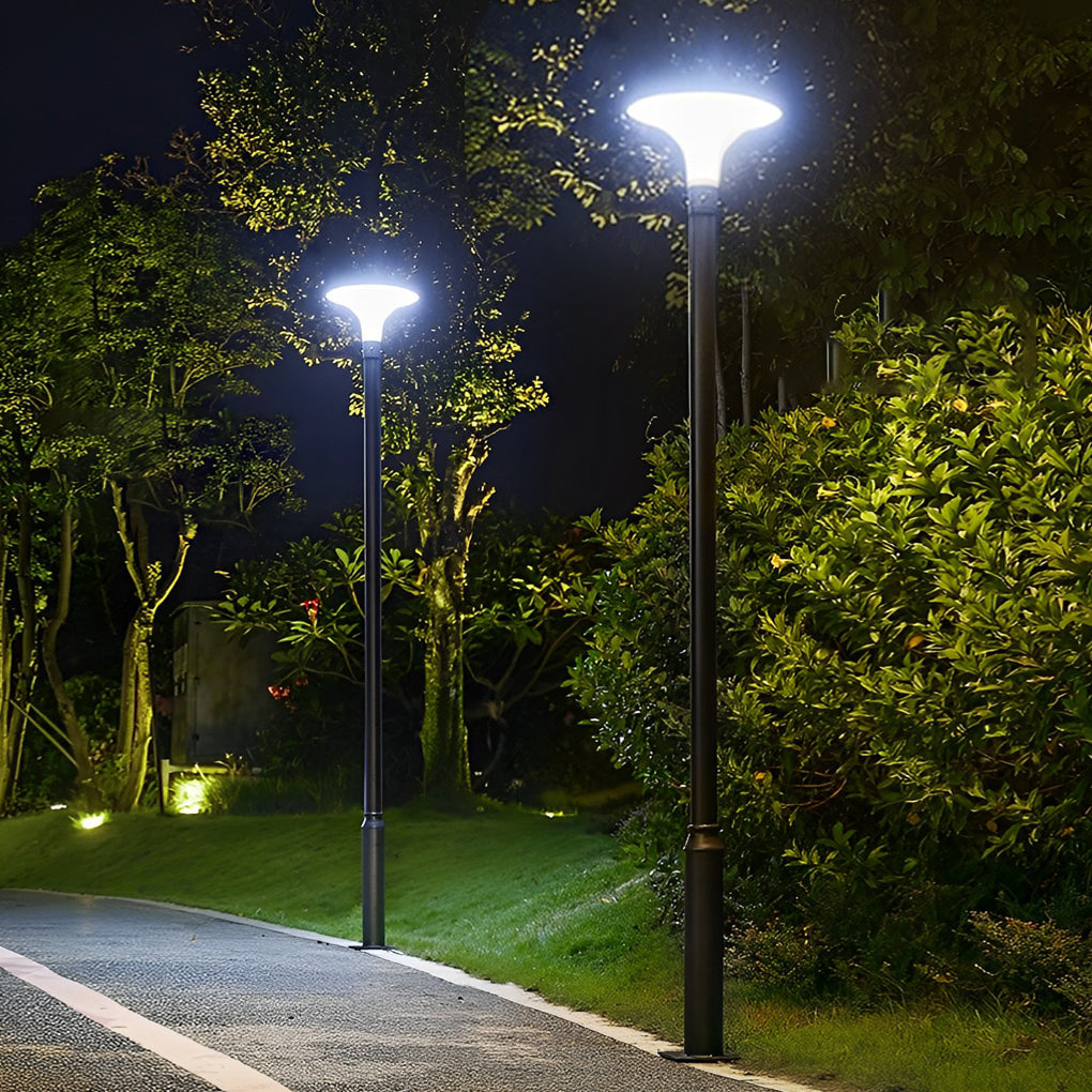 Premium Waterproof Solar LED Street Light - Black Pole Lamp