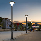Premium Waterproof Solar LED Street Light - Black Pole Lamp