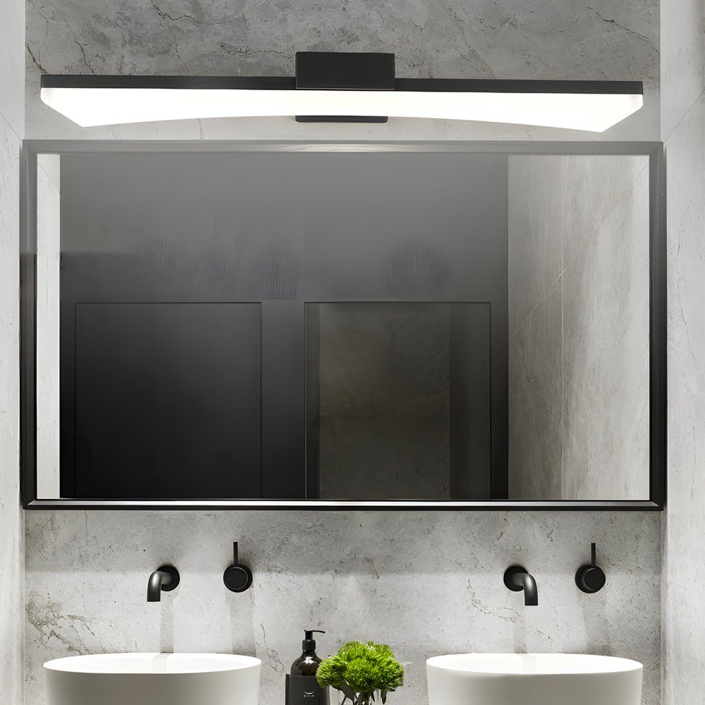 Modern Curved Linear LED Vanity Light for Bathrooms