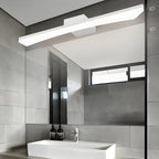 Modern Curved Linear LED Vanity Light for Bathrooms