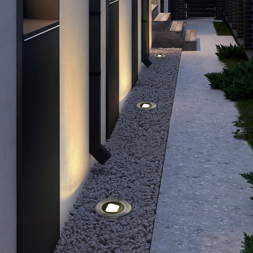 Modern Black LED Recessed Deck Step Lights - Premium Metal Design
