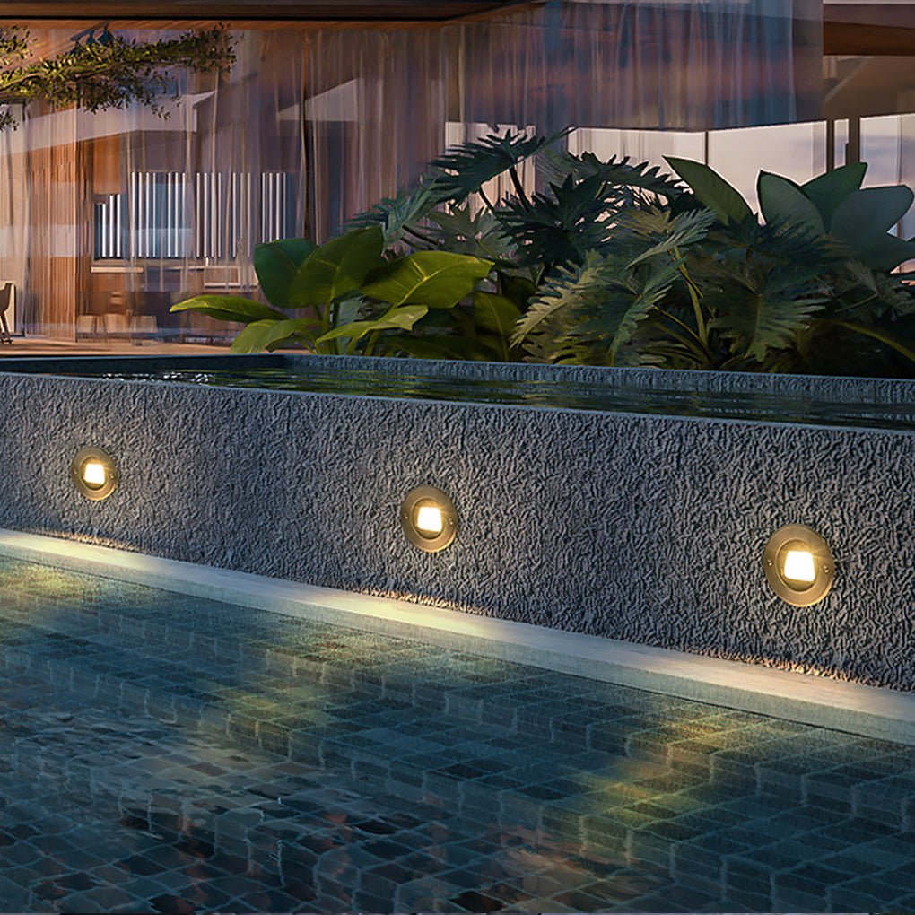 Modern Black LED Recessed Deck Step Lights - Premium Metal Design