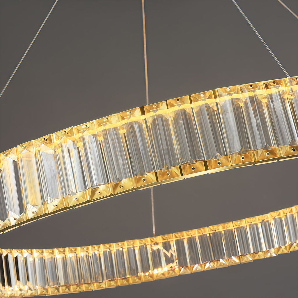 Premium Crystal Round Chandelier - Elegant Ceiling Light