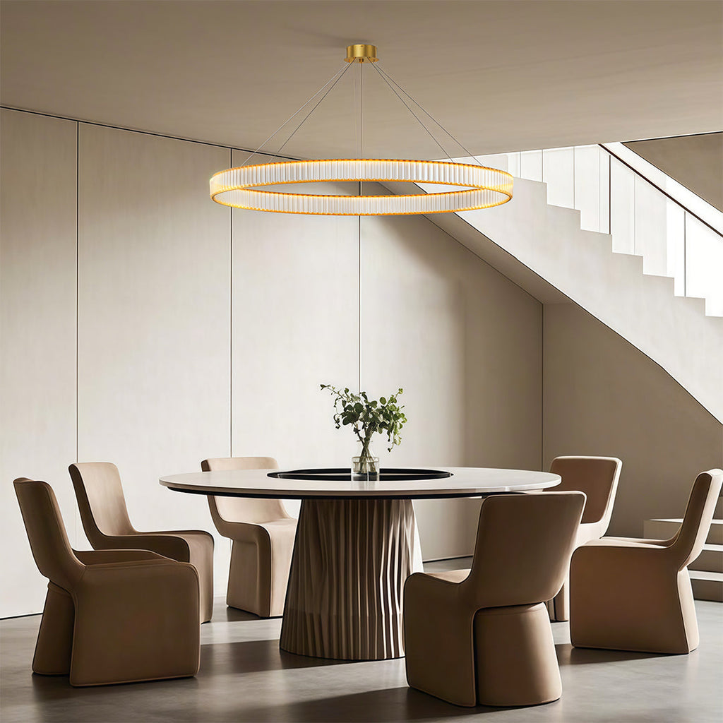 Premium Crystal Round Chandelier - Elegant Ceiling Light