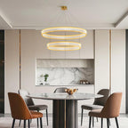 Premium Crystal Round Chandelier - Elegant Ceiling Light