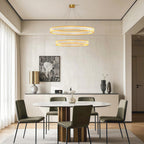 Premium Crystal Round Chandelier - Elegant Ceiling Light