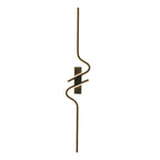 Minimalist Black Aluminum Curved Wall Sconce