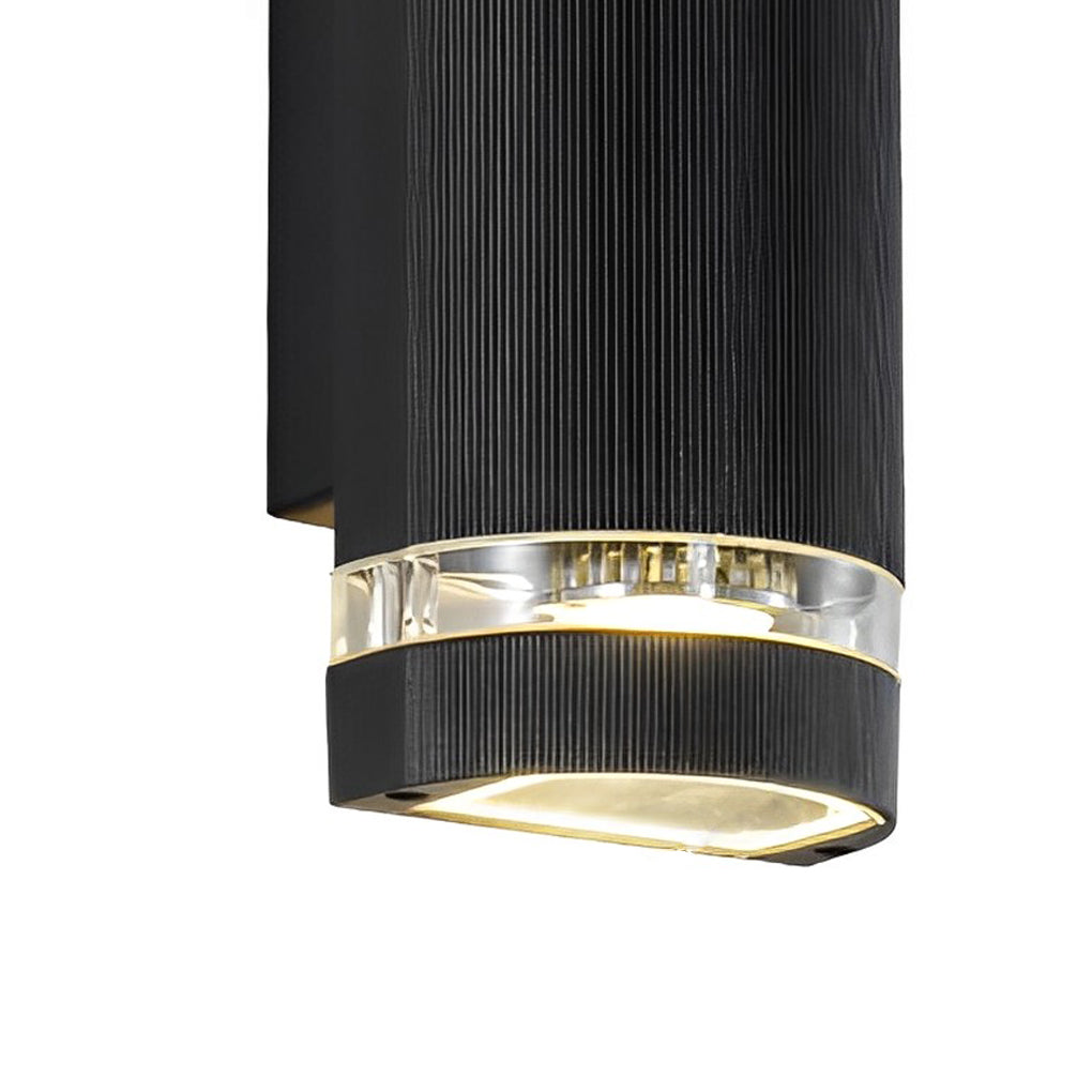 Black Waterproof Up and Down Outdoor Wall Sconce
