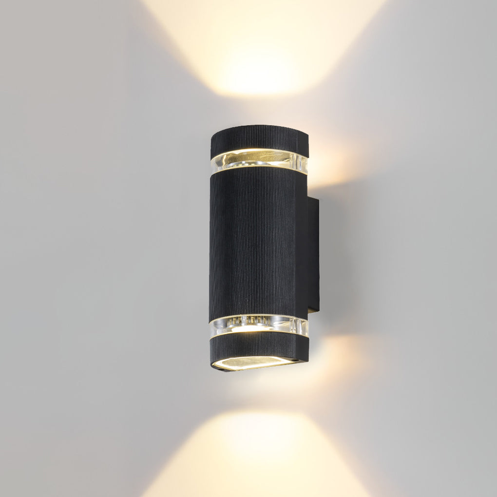 Black Waterproof Up and Down Outdoor Wall Sconce