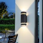 Black Waterproof Up and Down Outdoor Wall Sconce