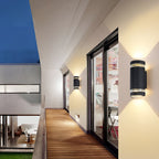 Black Waterproof Up and Down Outdoor Wall Sconce