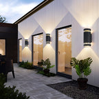 Black Waterproof Up and Down Outdoor Wall Sconce