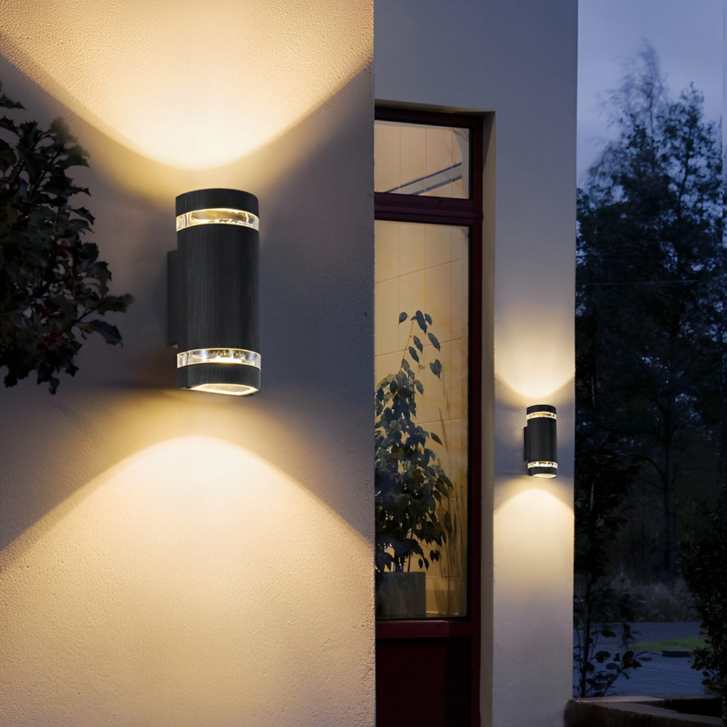 Black Waterproof Up and Down Outdoor Wall Sconce