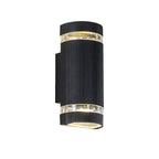 Black Waterproof Up and Down Outdoor Wall Sconce