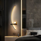 Modern LED Curved Wall Light - Elegant Fixture for Home & Living Room
