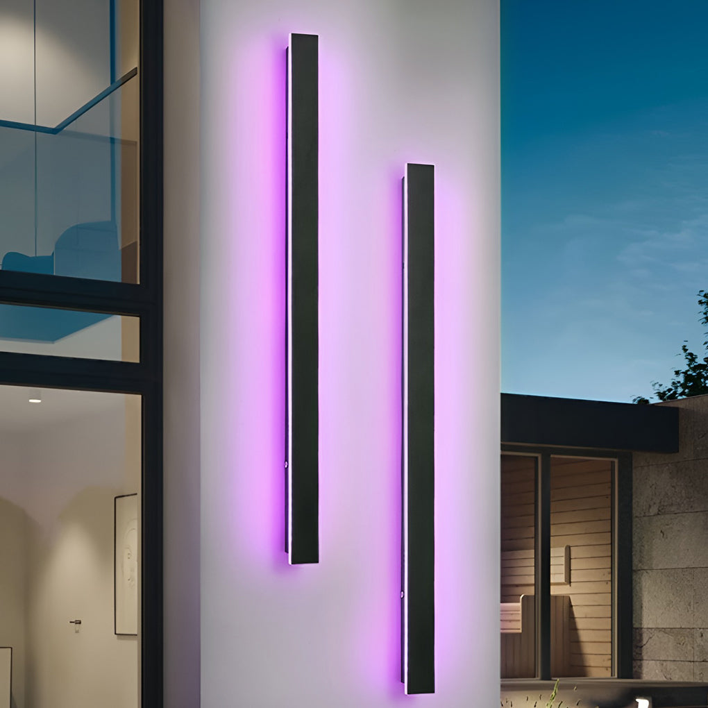 Premium Waterproof Black LED RGB Linear Wall Light for Outdoor Use