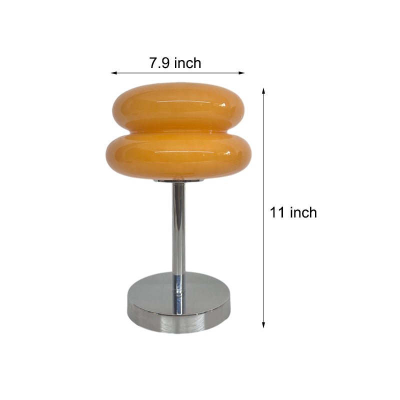 Modern USB Glass Burger Table Lamp with Warm Light