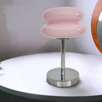 Modern USB Glass Burger Table Lamp with Warm Light