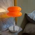 Modern USB Glass Burger Table Lamp with Warm Light