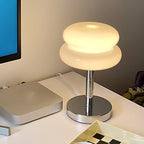 Modern USB Glass Burger Table Lamp with Warm Light