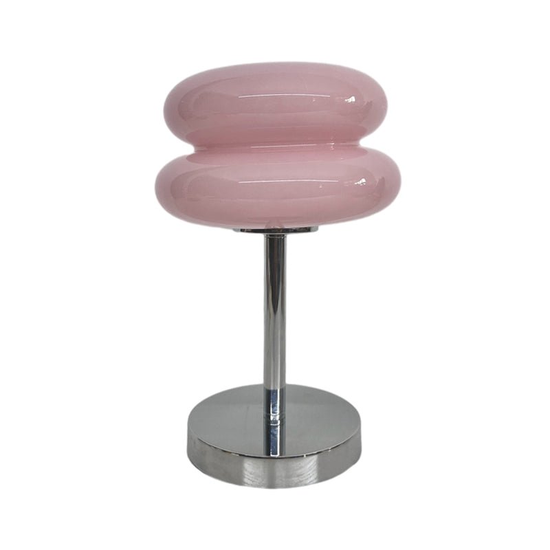Modern USB Glass Burger Table Lamp with Warm Light