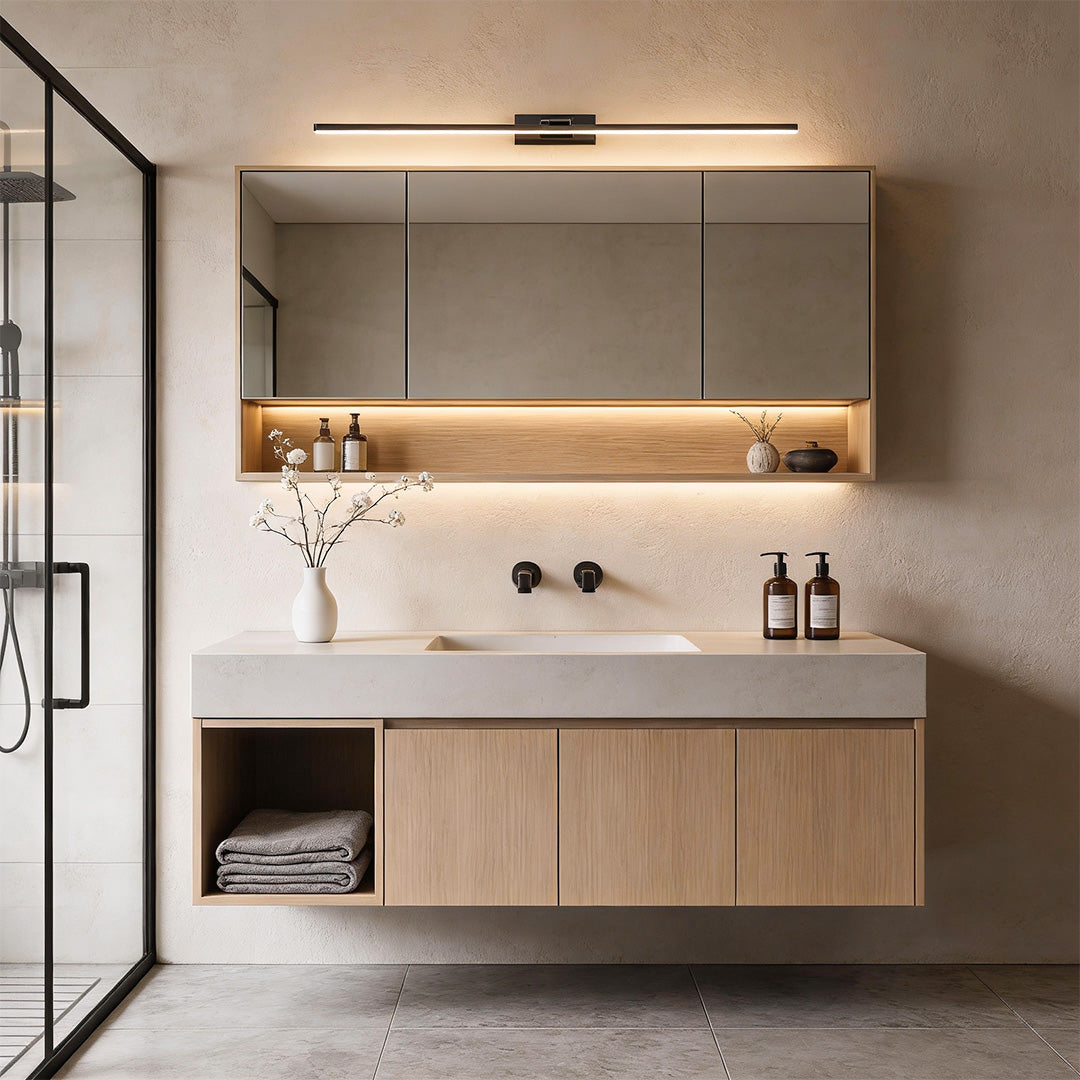 Rotatable LED Vanity Mirror Light - Linear Acrylic Design