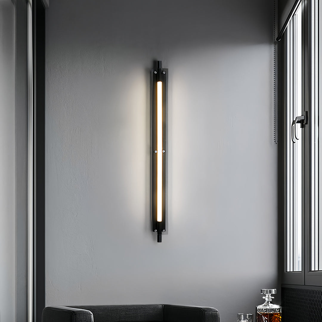 Black LED Wall Strip Lights for Hallways - Up-Down Linear Design