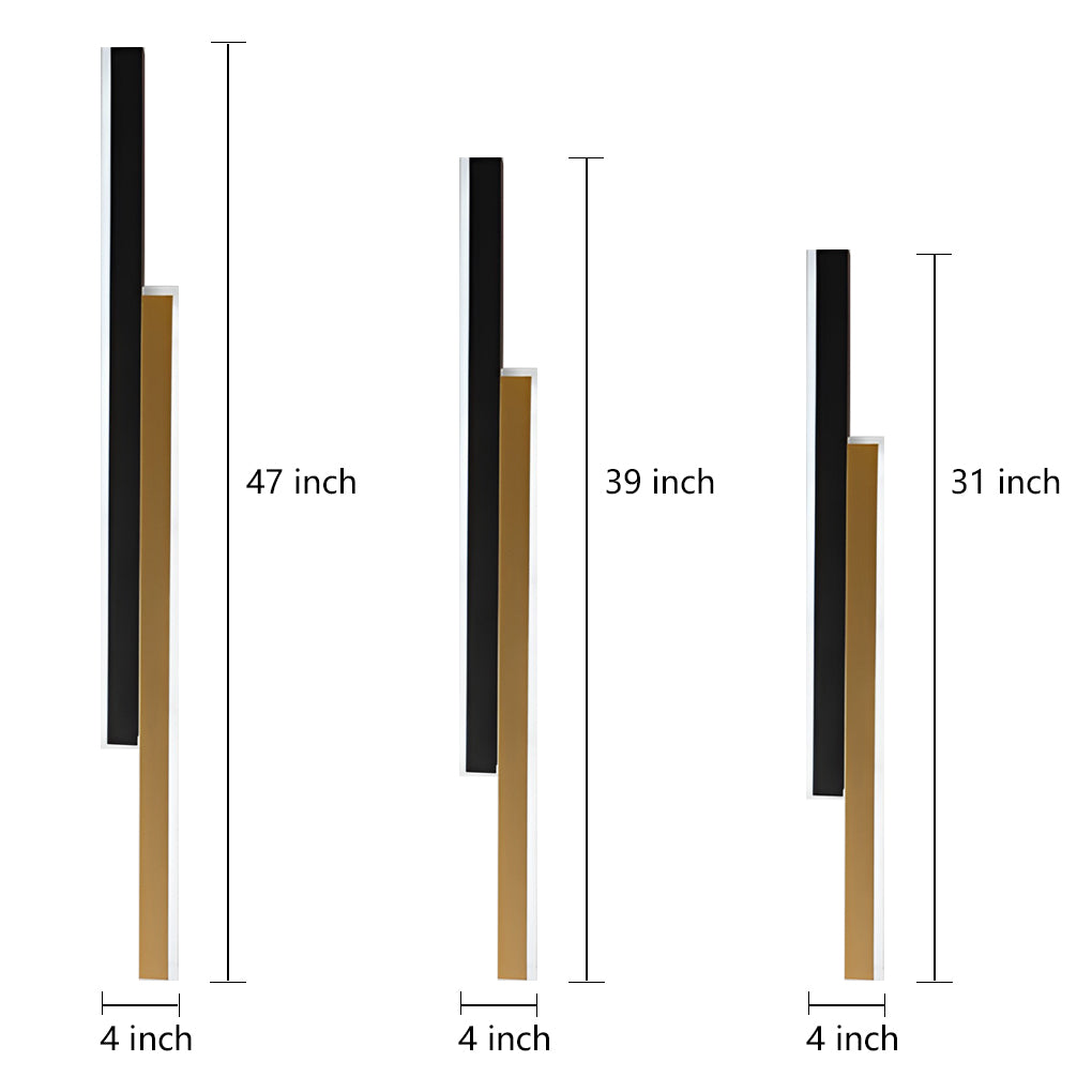 Nordic Minimalist Vertical LED Wall Light - Dual Strip Design