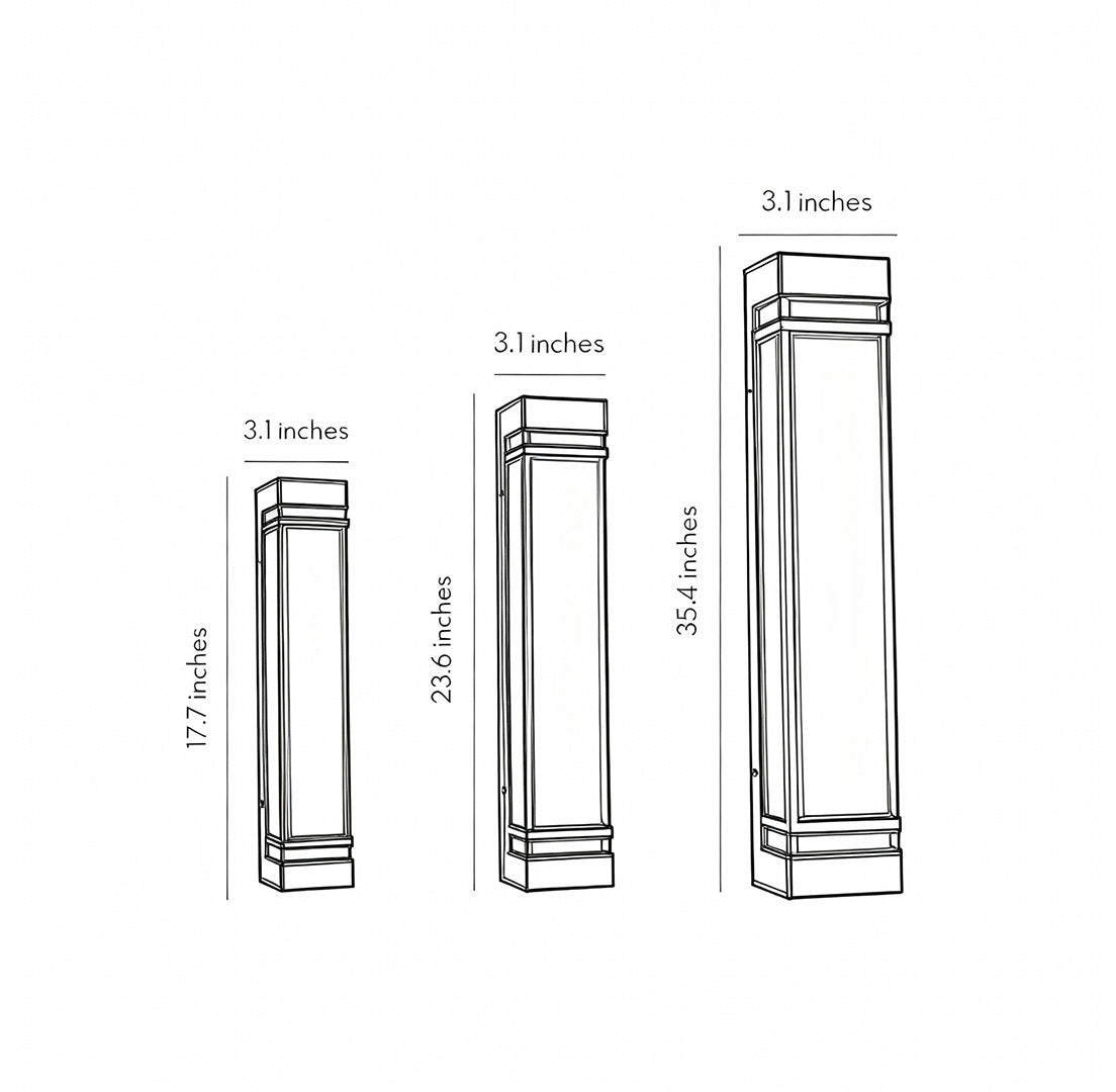 Modern Waterproof LED Rectangular Wall Light