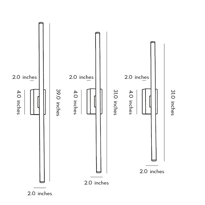 Modern Electroplated Metal Vertical Wall Light
