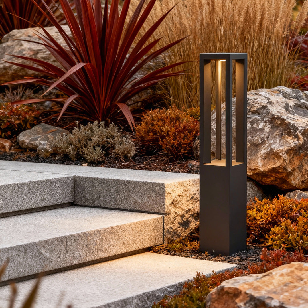 Premium Black Aluminum LED Garden Bollard Light